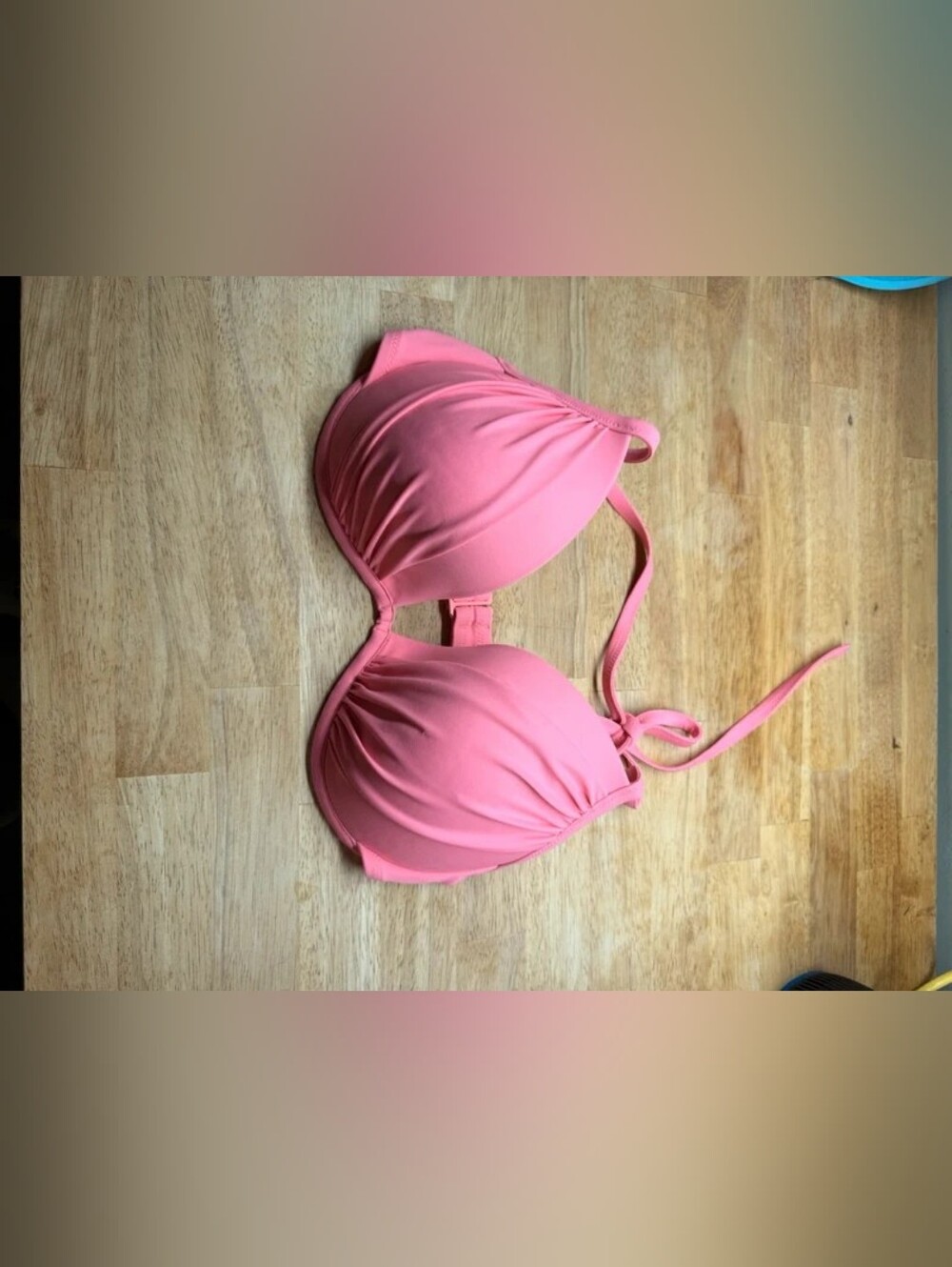 Shade & Shore Neon Hot Pink Crochet Triangle Bikini Set